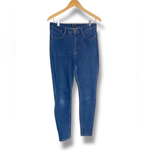 Frank & Oak Kim Slim Fit Blue High Rise Denim Jeans Sz 30 - Picture 1 of 6